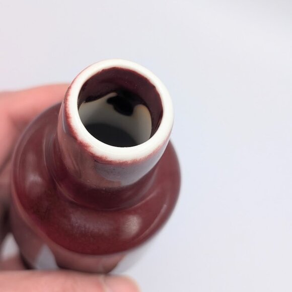 Maitland Smith Sang de Boeuf Oxblood Glazed Ceramic Bottle Vase Thailand "A" - Picture 7 of 11